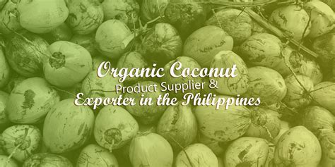 coconut products in the philippines.